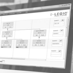computer screen mit der software legic studio
